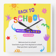 Horloge scolaire pour les enfants pour la nouvelle