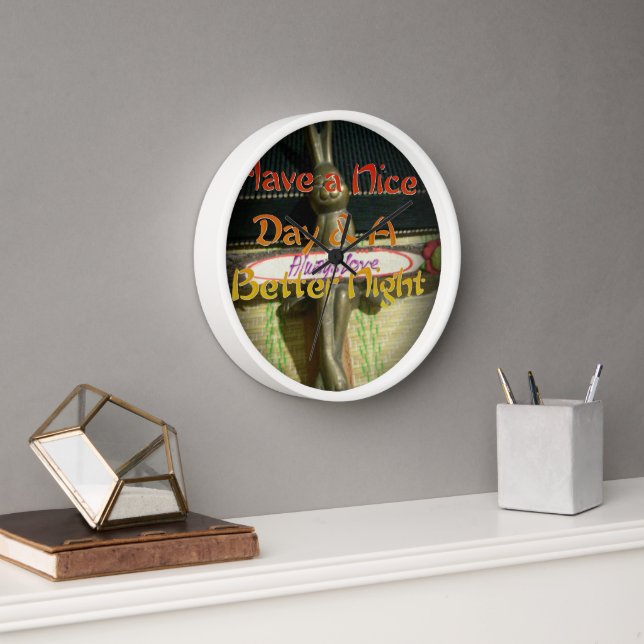 Horloge Sculpture de lapin de bronze avec citations inspir (Bureau)