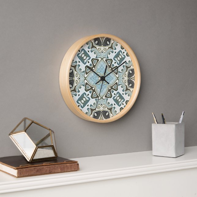 Horloge Seafoam Vert Turquoise Turquoise Hip Bohemian Bali (Bureau)