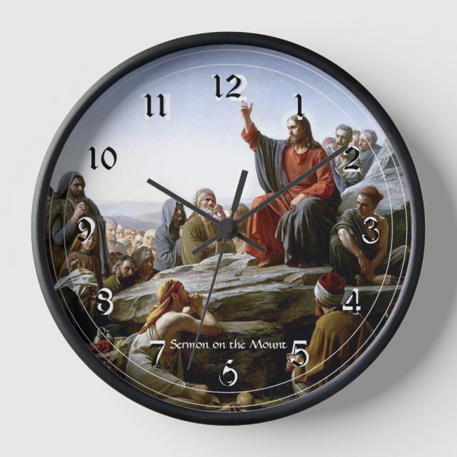 Horloge Sermon sur le Mont, peinture religieuse (Recto)