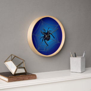 Horloge Signe du zodiaque Scorpion Spider Bleu Esthétique 