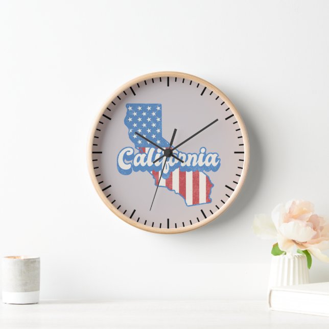 Horloge Silhouette California Stars & Stripes (Maison)