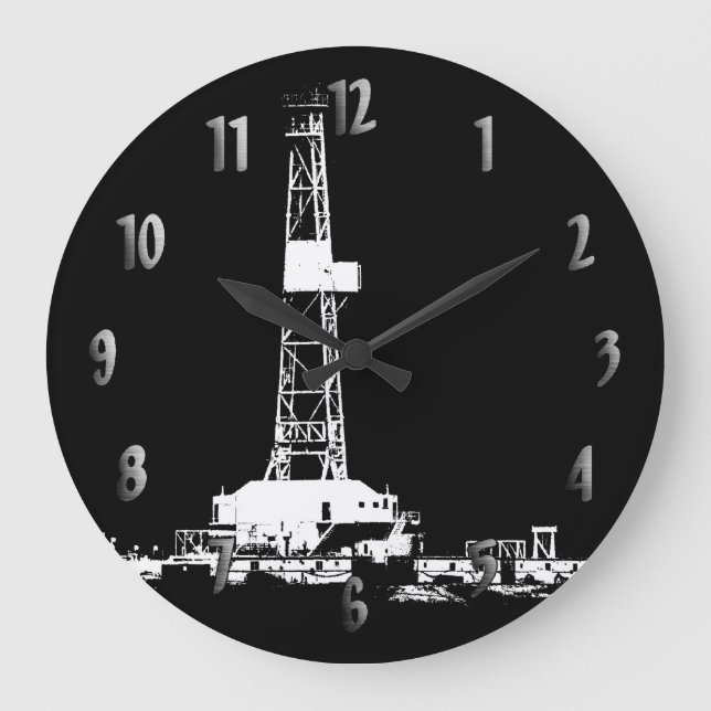 Horloge silhouette de la bande de forage (avec chi (Recto)