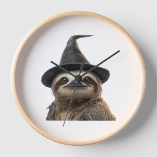 Horloge Sloth Wearing Halloween Witch Hat Classic T-Shirt