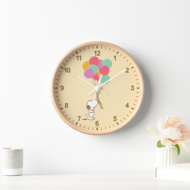 Horloge Snoopy et ballons (Maison)