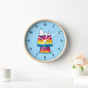 Horloge Snoopy Rainbow Dog House
