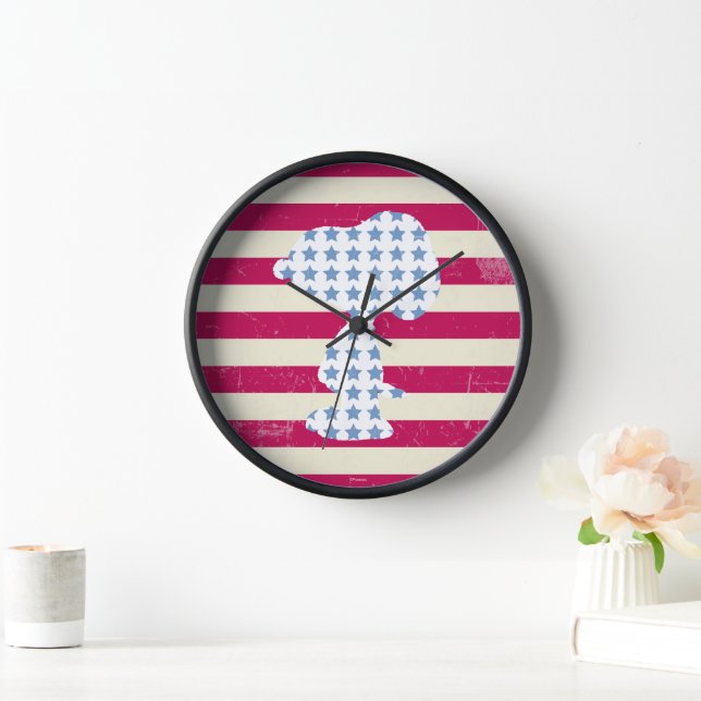 Horloge Snoopy Vintage Stars & Stripes (Maison)