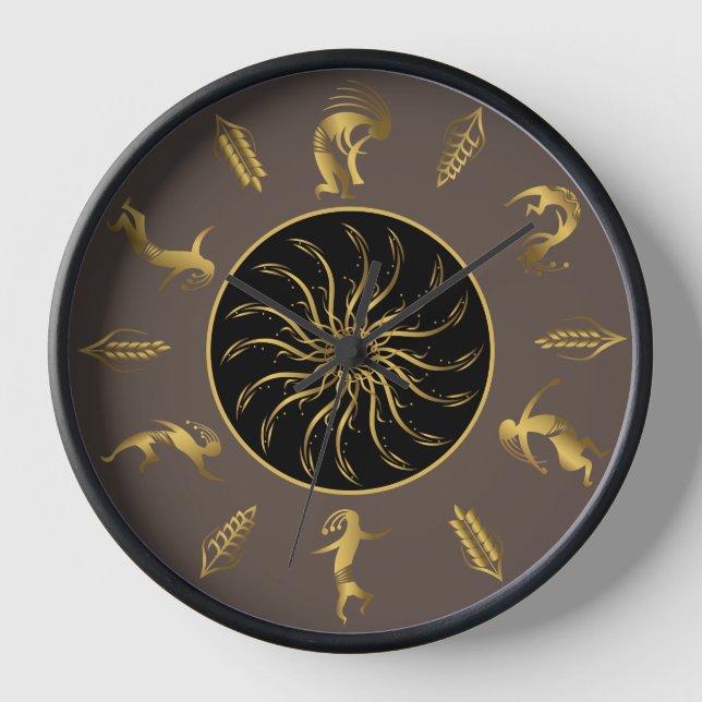 Horloge Sothwestern Party Dancing Kokopellis (Recto)