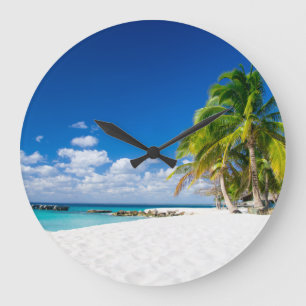 Horloge - Sous le soleil des tropiques Große Wanduhr