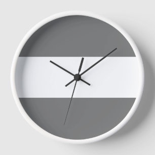 Horloge Sportif Amusant Chic Moderne Gris Blanc Large Tail