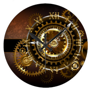 Horloge Steampunk avec des engrenages anciens