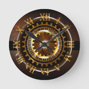 Horloge Steampunk avec des engrenages anciens