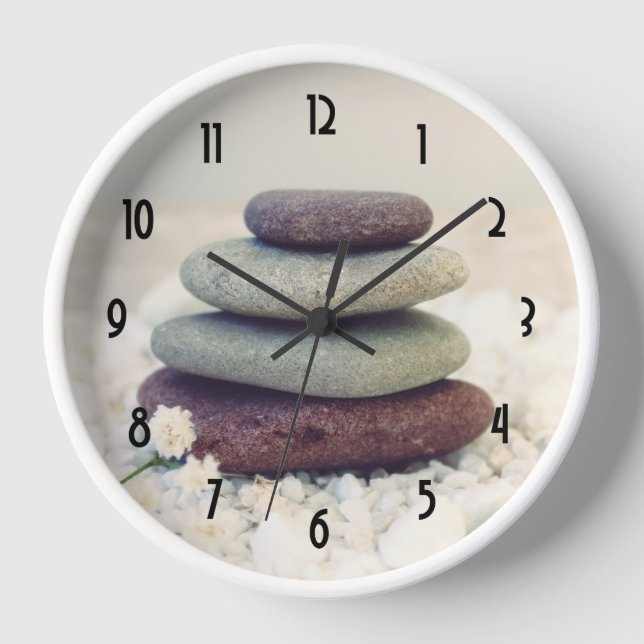 Horloge Stones empilées Méditative Cairn (Recto)