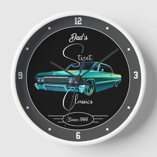 Horloge Street Classy Sixties Car N'Importe Quel Nom Noir (Recto)