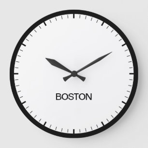 Horloge Style de salle de presse de Boston Time Zo