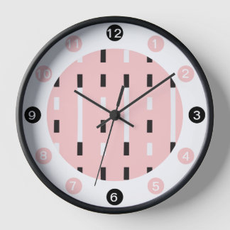 Horloge Style moderne et audacieux Memphis Noir, Blanc, Ro