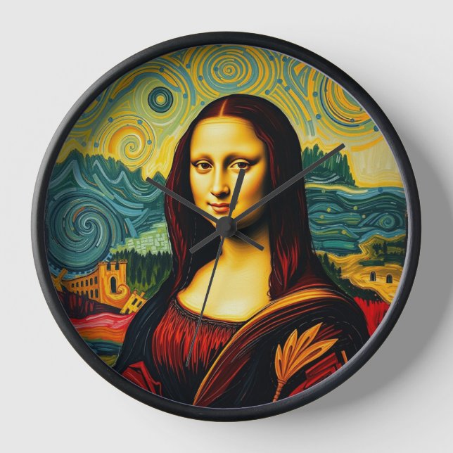 Horloge Style Whimsical Mona Van Gogh (Recto)