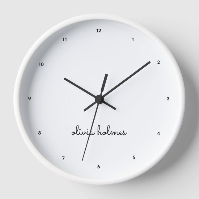 Horloge Stylish monogram | Minimaliste moderne (Recto)