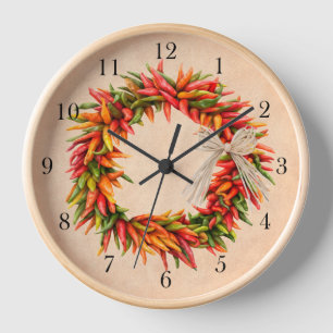 Horloge Sud-Ouest du Chili Ristra Vintage Numéros Cadre