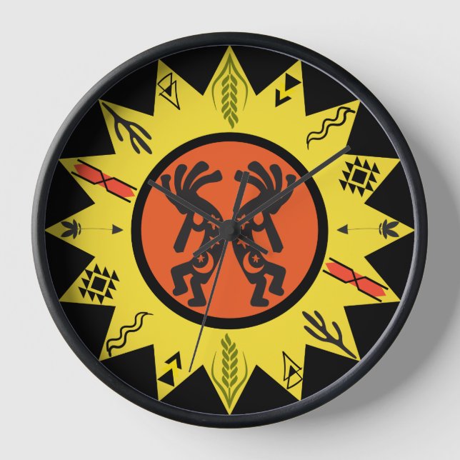 Horloge Sun Kokopelli Arizona Native American (Recto)