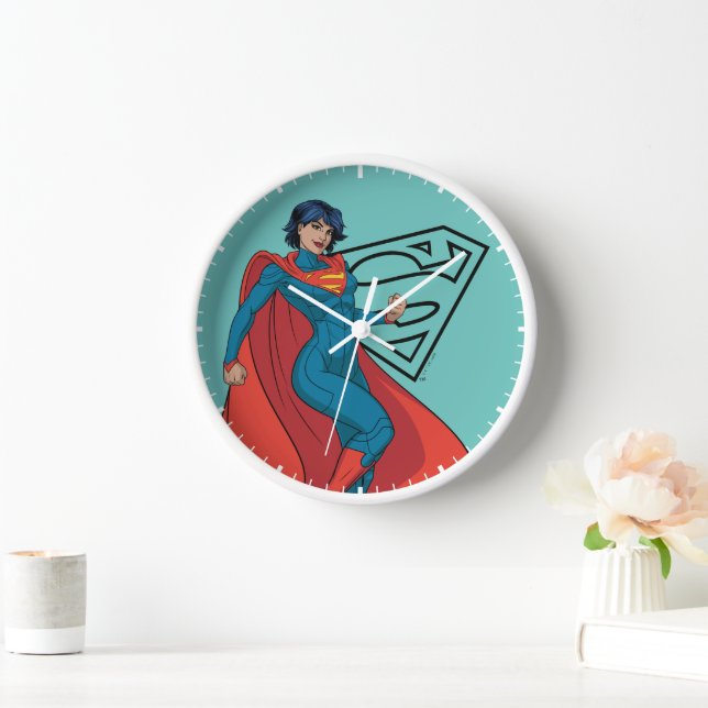 Horloge Supergirl Hovering en costume bleu (Maison)