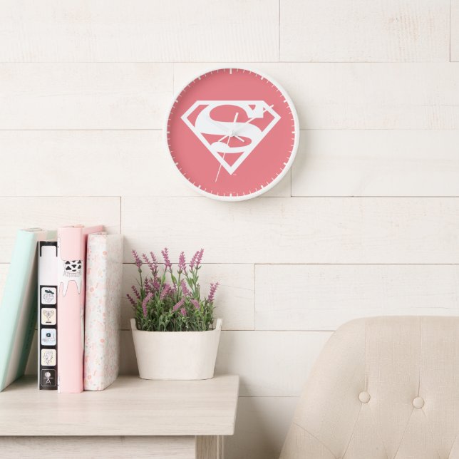 Horloge Supergirl Solid S-Shield (Salle de lecture)
