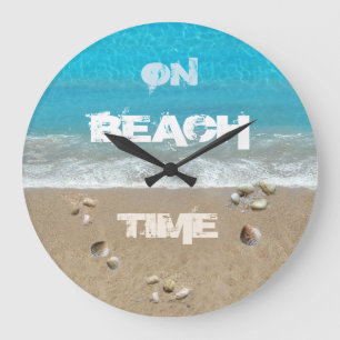 Horloge sur plage (personnalisable)