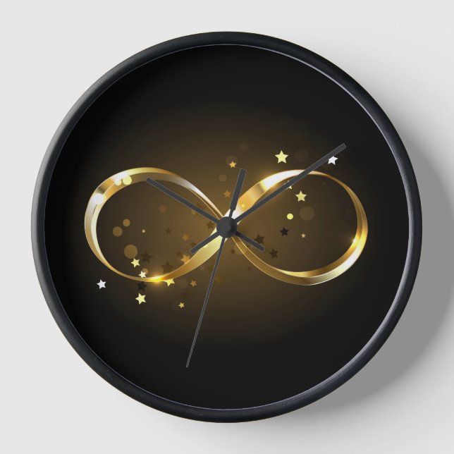 Horloge Symbole d'infini doré (Recto)