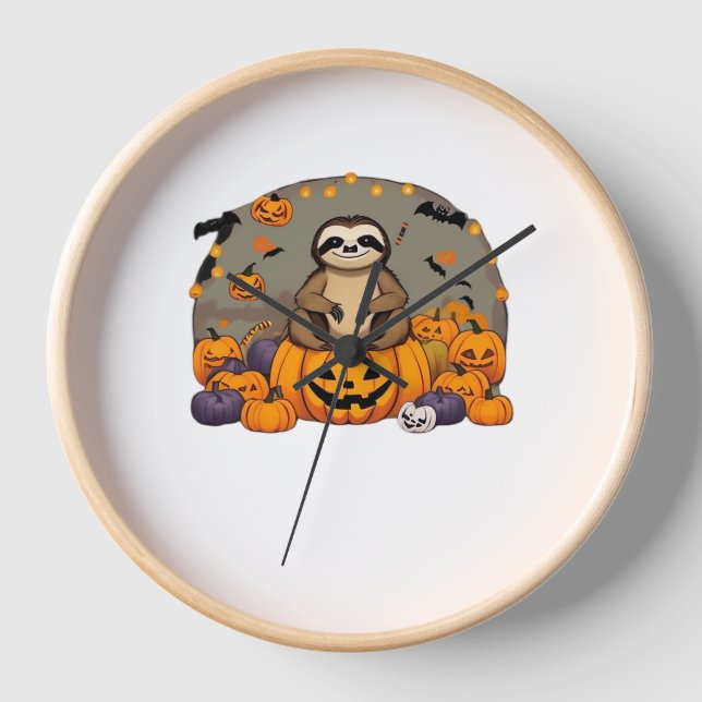 Horloge T-shirt classique de Sloth-o-ween (Recto)