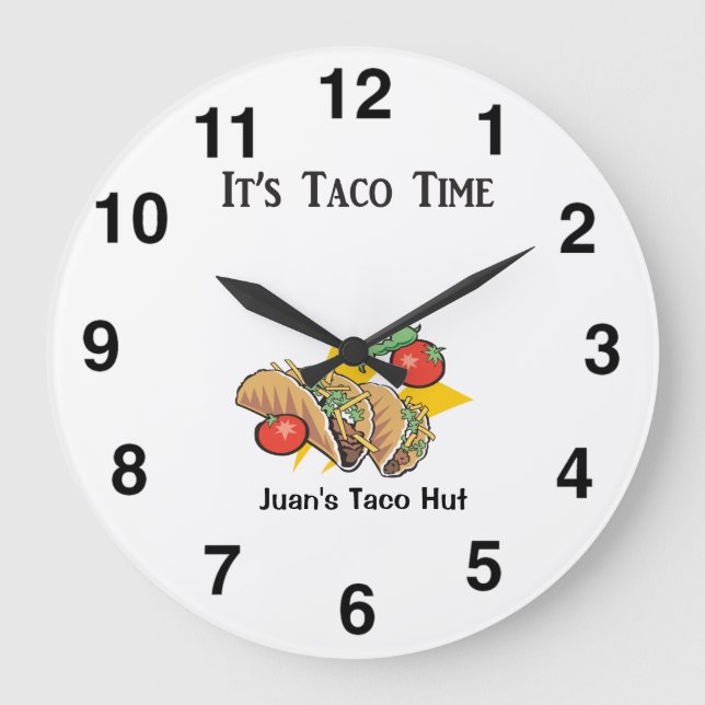 Horloge Taco - restaurant mexicain Horloge murale (Recto)