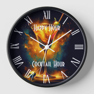 Horloge Temps de fête moderne Neon Personnalisé
