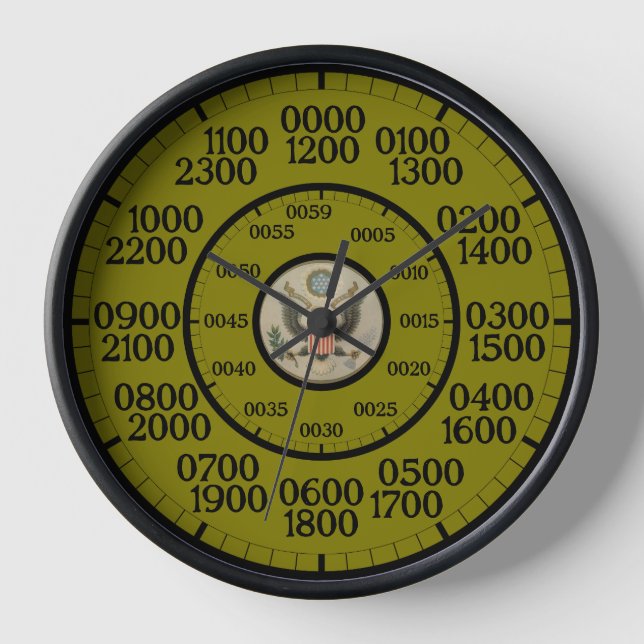 Horloge Temps militaire Drab Green Americana Grand nombre (Recto)