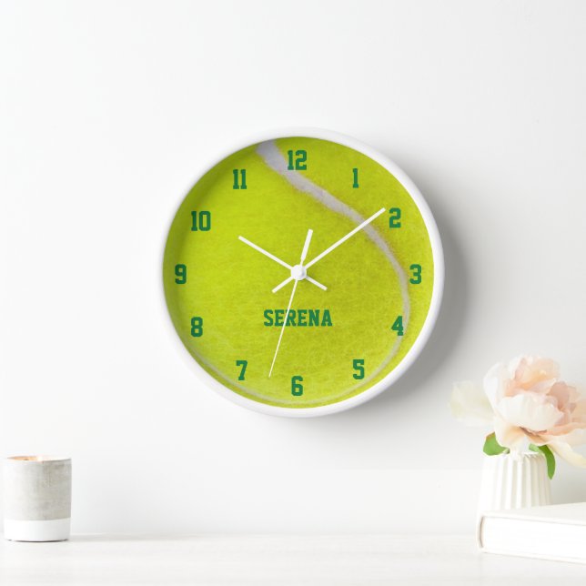 Horloge Tennis Ball Texture Clock personnalisé (Maison)