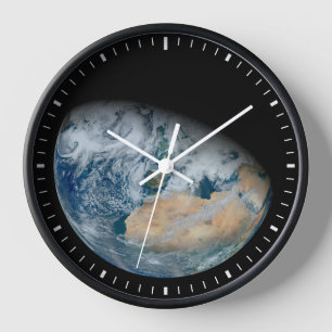 Horloge Terre Montrant L'Afrique Du Nord Et L'Europe Du Su