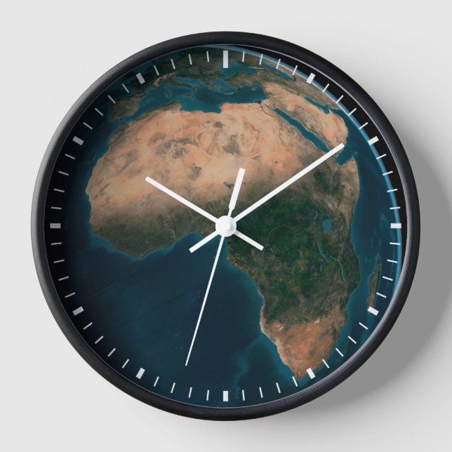 Horloge Terre Pleine De L'Espace Au-Dessus Du Continent Af (Recto)