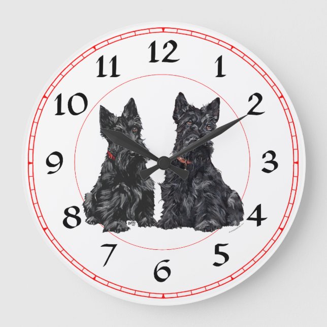 Horloge Terrier Écossais (Recto)