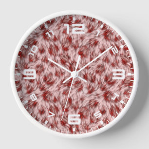 Horloge Texture de fourrure Brown Abstraite-24602