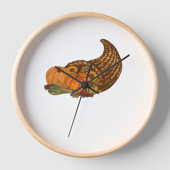 Horloge Thanksgiving Cornucopia Classic T-Shirt (Recto)