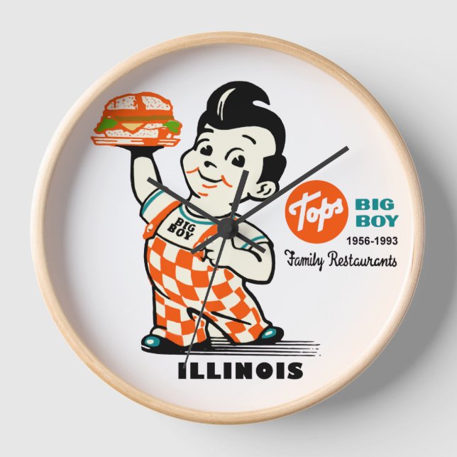 Horloge Top Restaurants Big Boy de l'Illinois (Recto)