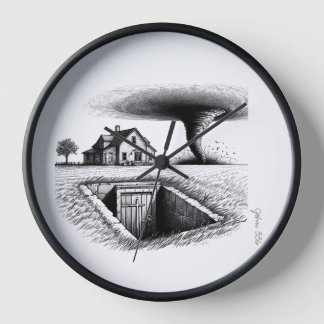 Horloge Tornado Maison Cave avec Croix