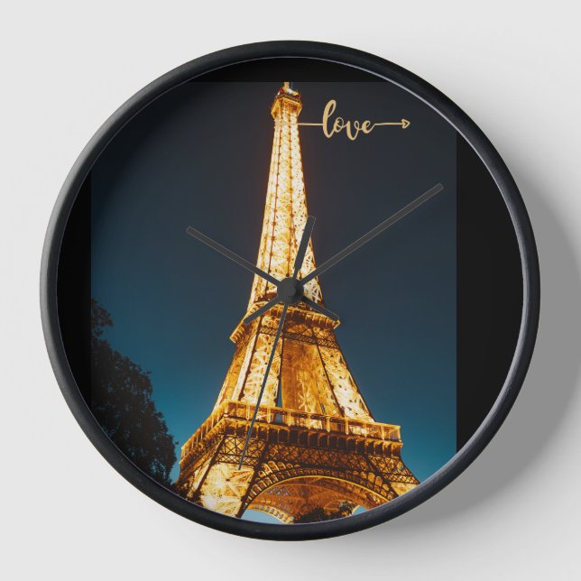 Horloge Tour Eiffel Love (Recto)