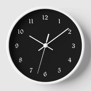 Horloge Tout simplement élégant, noir, blanc,