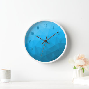 Horloge Triangle motif de maillage géométrique dégradé cya