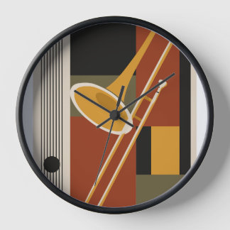 Horloge Trombone Bauhaus Impression, Moderne du Milieu du