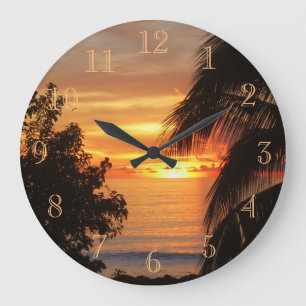Horloge tropicale de coucher du soleil