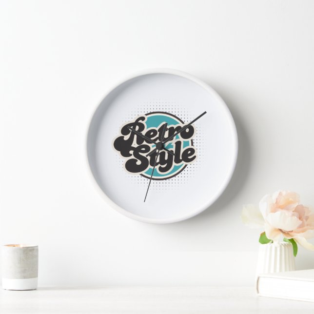 Horloge Typographie rétro (Maison)