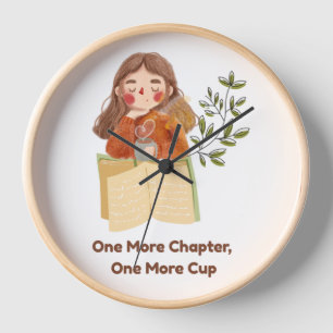 Horloge Un chapitre de plus, une tasse de plus   Amoureux 