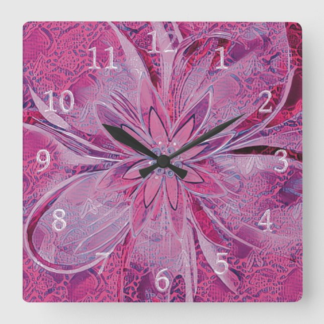 Horloge unique en style fleuri (Recto)