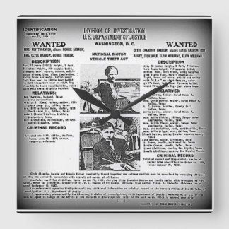 Horloge unique mignonne et de Clyde /wall