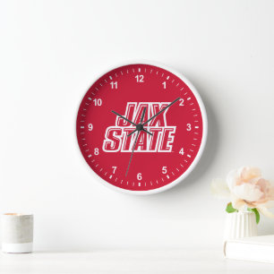 Horloge Université d'État de Jacksonville JAX STATE Logo